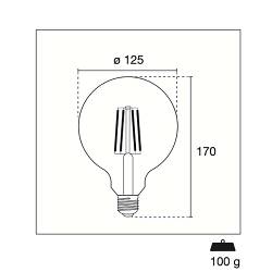Century ING125-122727 LED Vintage Filament Lamp E27 11W 1521 lm 2700 K