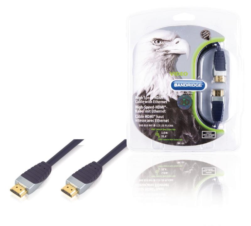 Bandridge SVL1205 HDMI-hogesnelheidskabel met ethernet 5.0 m