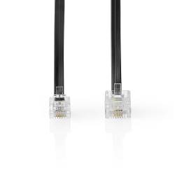Nedis TCGL90201B50 Telecomverlengkabel | RJ11 Male | RJ45 Male | 5.00 m | Kabel design: Plat | Connectorplating: Goud...