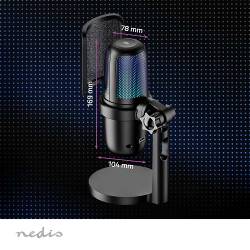 Nedis GSMIC210BK Gaming Microfoon | Gebruikt voor: Desktop / Notebook | USB Type-A | Aan/uit knop | POP Filter