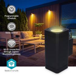 Nedis BTLOW05RGBW Smartlife Buitenlamp | 760 lm | Bluetooth® | 8.5 W | Warm tot Koel Wit | 2700 - 6500 K | ABS | Andr...
