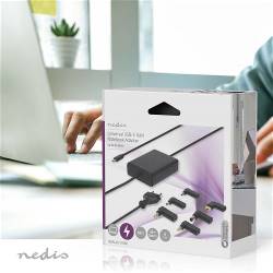 Nedis NBAU65110BK Notebook-Adapter | GaN | 65 W | 5 / 9 / 12 / 15 / 20 V DC | 2.4 / 3.0 / 3.25 A | Gebruikt voor: Not...