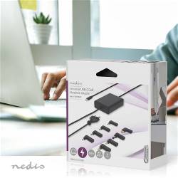Nedis NBAU100110BK Notebook-Adapter | GaN | 100 W | 5 / 9 / 12 / 15 / 20 V DC | 3.0 / 5.0 A | Gebruikt voor: Notebook...