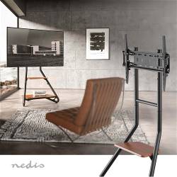 Nedis TVSM6200BK TV Vloerstandaard | 37 - 75 " | Maximaal schermgewicht: 40 kg | Bauhaus Design | Aanpasbare vooraf i...