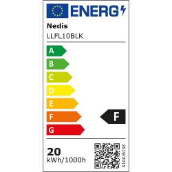 Nedis LLFL10BLK LED-Bouwlamp | 4000 K | Nominale lichtstroom: 1620 lm | 20 kWh | IP65 | 1.00 m | Energieklasse: F | 2...