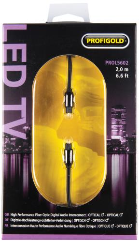Profigold PROL5602 Optische audiokabel TosLink male - male 2,00 m zwart