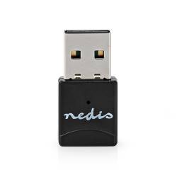 Nedis WSNWM610BK Netwerk-Dongel | Wi-Fi | AC600 | 2.4/5 GHz (Dual Band) | USB2.0 | Wi-Fi-snelheid totaal: 600 Mbps | ...