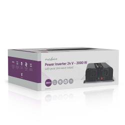 Nedis PIP200024FBK Inverter Pure Sinusgolf | Ingangsvoltage: 24 V DC | Apparaat stroomoutput: Type F (CEE 7/3) / USB-...