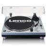 Lenco L-3809ME L-3809ME Direct drive platenspeler met USB / PC Codering Metallic blauw