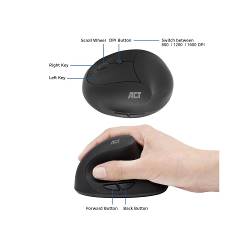 Act The ac5101 wireless ergonomic mouse met high precision of 1600 dpi is a good solution when sp...