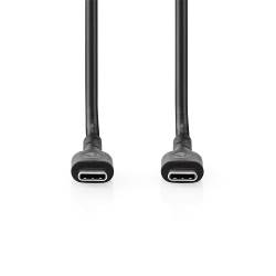 Nedis CCGL60710BK20 USB-Kabel | USB 2.0 | USB-C™ Male | USB-C™ Male | 240 W | 480 Mbps | Vernikkeld | 2.00 m | Rond |...