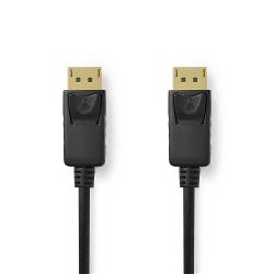 Nedis CCGL38010BK30 DisplayPort-Kabel | DisplayPort Male | DisplayPort Male | 8K@60Hz | Verguld | 3.00 m | Rond | PVC...