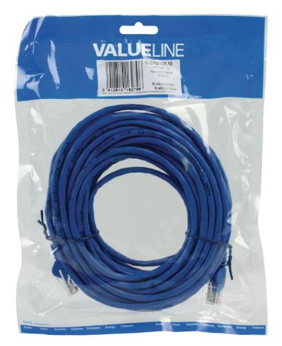 Valueline VLCP85100L10 UTP CAT 5e netwerkkabel 10,0 m blauw