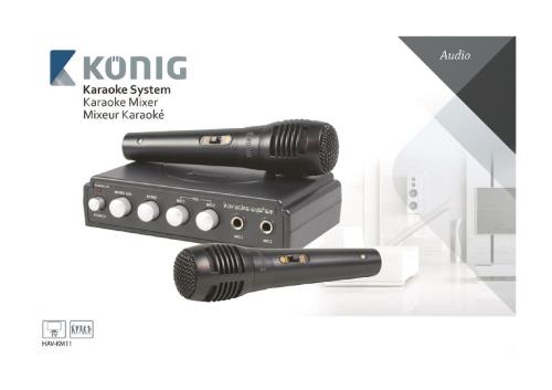 König HAV-KM11 Karaoke mixer zwart