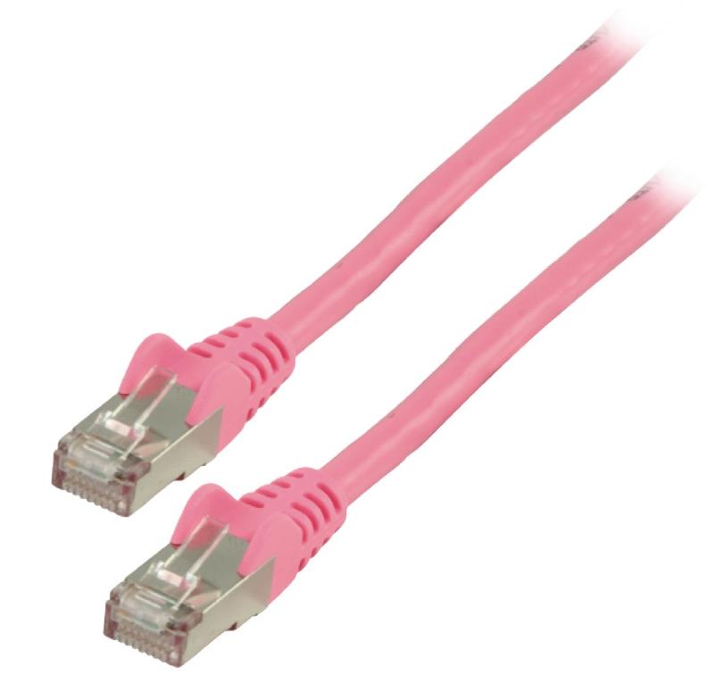 Valueline VLCP85210P0.50 FTP CAT 6 netwerkkabel 0,50 m roze