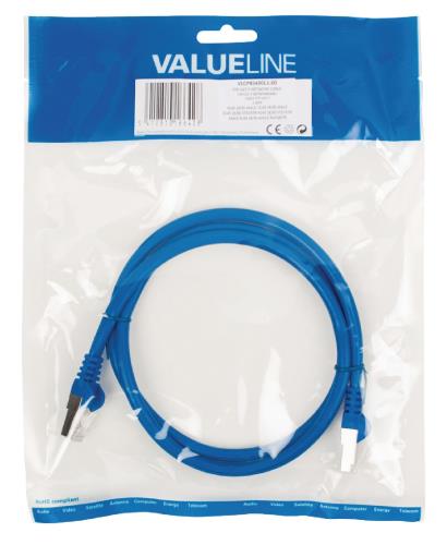 Valueline VLCP85400L1.00 CAT 7 PiMF netwerkkabel 1,00 m blauw