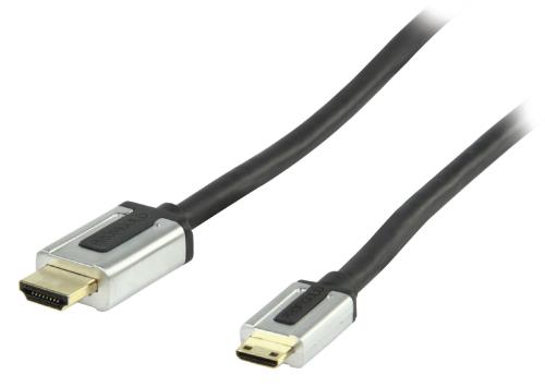 Profigold PROV1902 High Speed HDMI-kabel met Ethernet HDMI-connector - HDMI mini-connector 2,00 m zwart