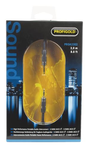 Profigold PROA3301 Stereo-audiokabel 3,5 mm male - male 1,00 m zwart