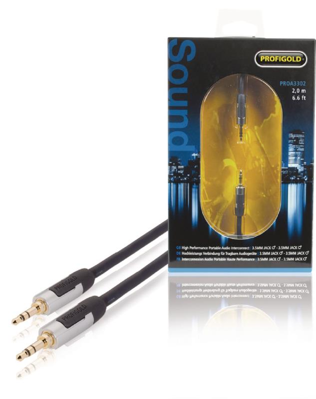 Profigold PROA3302 Stereo-audiokabel 3,5 mm male - male 2,00 m zwart