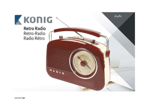 König HAV-TR710BR Retrodesign AM/FM-radio - bruin