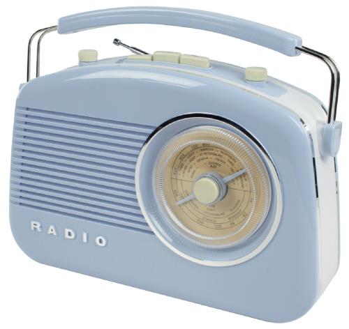 König HAV-TR710BU Retrodesign AM/FM-radio - blauw