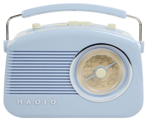 König HAV-TR710BU Retrodesign AM/FM-radio - blauw