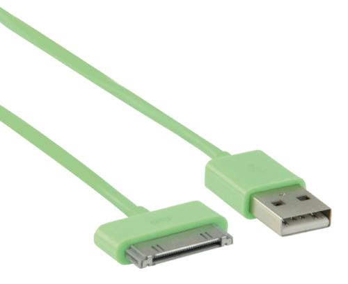 Valueline VLMP39100G2.00 USB sync & charge-kabel 30-pins dock mannelijk - USB A mannelijk 2,00 m groen