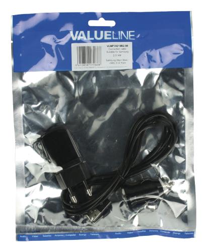Valueline VLMP39210B2.00 USB 2.0 A - Samsung Tab 30pin datakabel