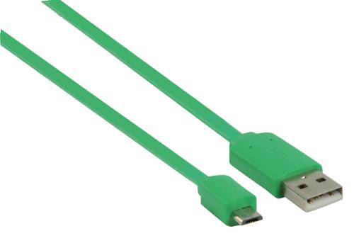 Valueline VLMP60410G1.00 USB 2.0 adapterkabel A Male - Micro B Male 1,00 m groen