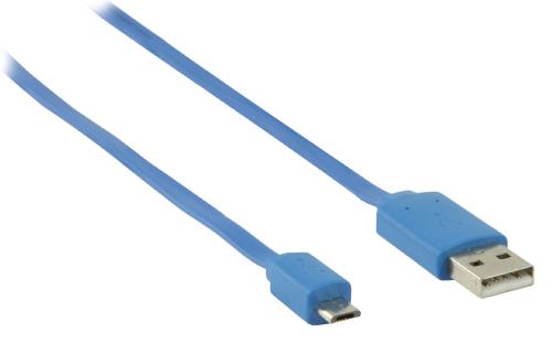 Valueline VLMP60410L1.00 USB 2.0 adapterkabel A Male - Micro B Male 1,00 m blauw