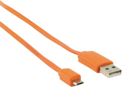 Valueline VLMP60410O1.00 USB 2.0 adapterkabel A Male - Micro B Male 1,00 m oranje
