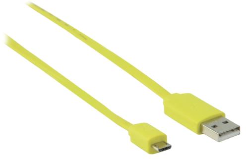 Valueline VLMP60410Y1.00 USB 2.0 adapterkabel A Male - Micro B Male 1,00 m geel