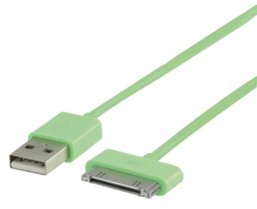 Valueline VLMP39100G1.00 Data & Oplaad kabel 1,00 m groen