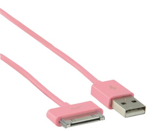 Valueline VLMP39100P1.00 Data & Oplaad kabel 1,00 m roze