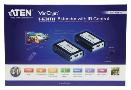 Aten VE810 HDMI verlenger + IR Functie