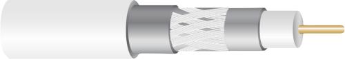 Macab 4111222 Cable RG-59T soft LSNH white halogen-free 100m