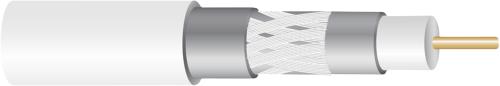 Macab F4111223 Cable RG-59T soft LSNH white halogen-free 250m