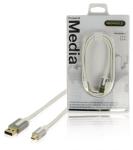 Profigold PROM4902 USB 2.0-kabel A male - Micro B male 2,00 m wit