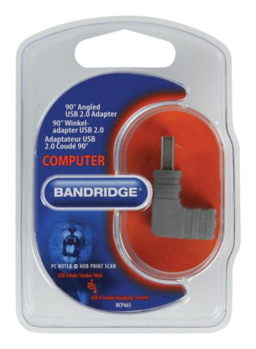 Bandridge BCP465 90° Haakse USB 2.0 Adapter