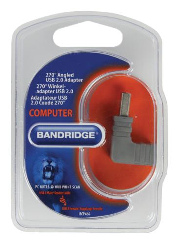 Bandridge BCP466 270° Haakse USB 2.0 Adapter