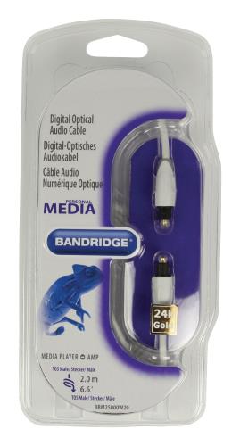 Bandridge BBM25000W20 Toslink digitale optische audiokabel 2,00 m