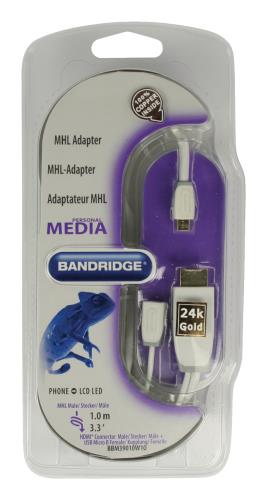 Bandridge BBM39010W10 MHL-adapterkabel 1,00 m