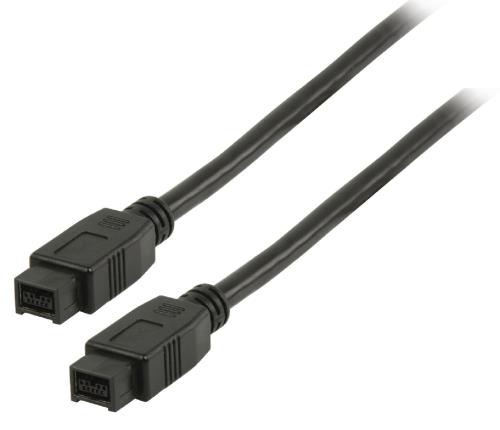Valueline VLCP62700B2.00 FireWire 9-pins naar 9-pins kabel 2,00 m zwart