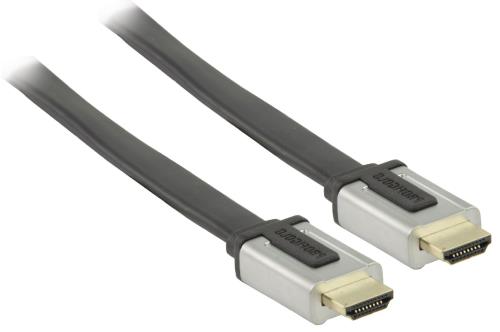 Profigold PROV1601 Platte High Speed HDMI-kabel met Ethernet HDMI-connector - HDMI-connector 1,00 m zwart