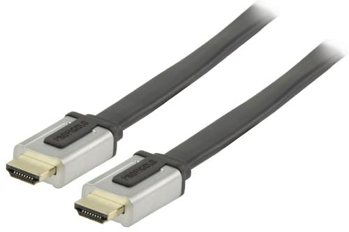 Profigold PROV1602 Platte High Speed HDMI-kabel met Ethernet HDMI-connector - HDMI-connector 2,00 m zwart