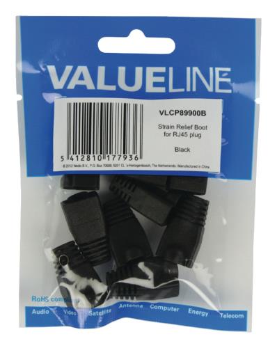 Valueline VLCP89900B RJ45 knikbescherming zwart 10 stuks