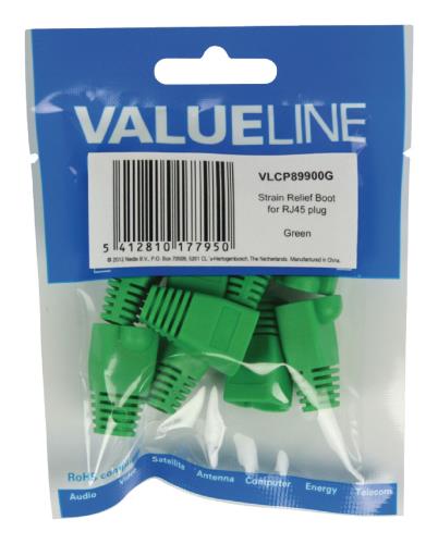 Valueline VLCP89900G RJ45 knikbescherming groen 10 stuks