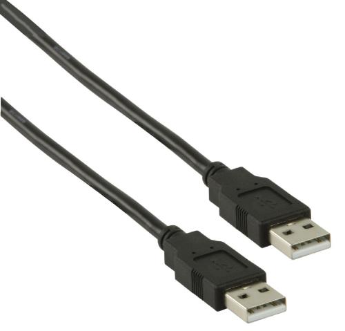 Valueline VLCP60000B50 USB 2.0 USB A male - USB A male kabel 5,00 m zwart