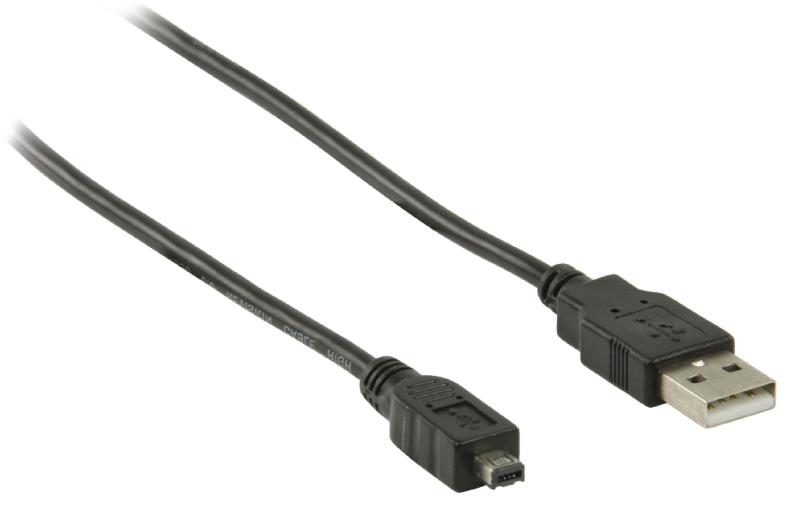 Valueline VLCP60200B20 USB 2.0 USB A male - USB hirose 4-pin male kabel 2,00 m zwart