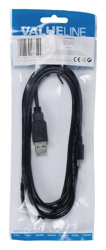 Valueline VLCP60220B20 USB 2.0 USB A male - USB mitsumi 4-pin male kabel 2,00 m zwart